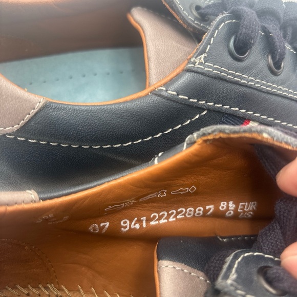 Mephisto Dark Blue Sneakers with Red and White Accents - Picture 9 of 10